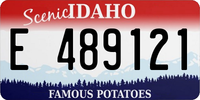 ID license plate E489121