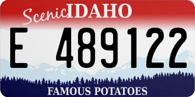 ID license plate E489122