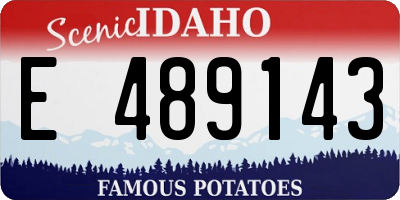 ID license plate E489143