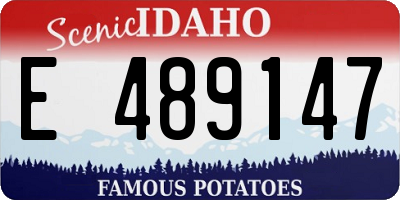 ID license plate E489147