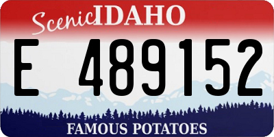 ID license plate E489152