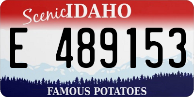ID license plate E489153