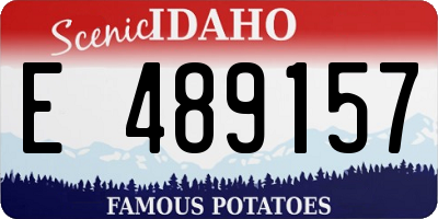 ID license plate E489157