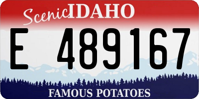 ID license plate E489167
