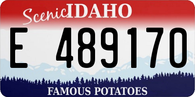 ID license plate E489170