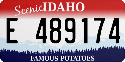 ID license plate E489174