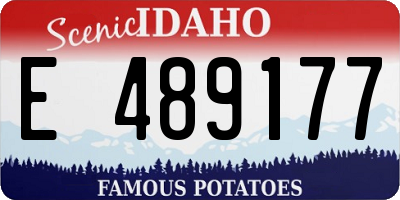 ID license plate E489177