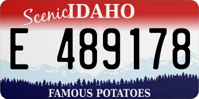 ID license plate E489178