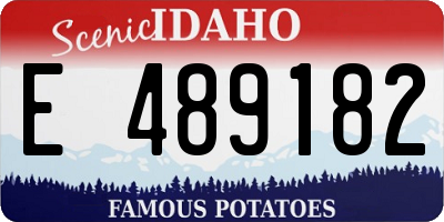 ID license plate E489182