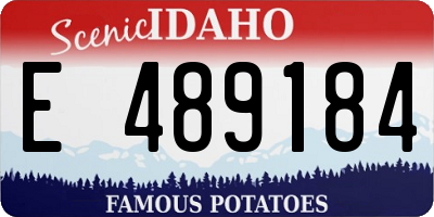 ID license plate E489184