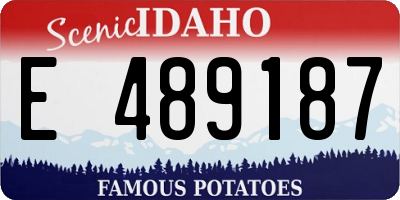 ID license plate E489187