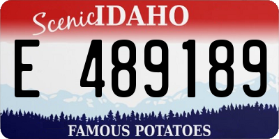 ID license plate E489189