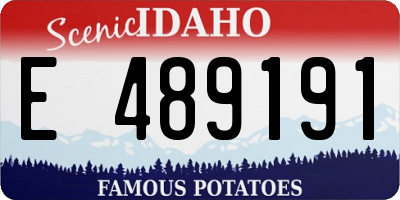 ID license plate E489191