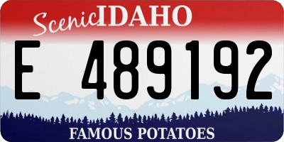 ID license plate E489192
