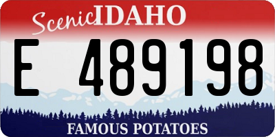ID license plate E489198