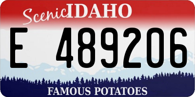 ID license plate E489206
