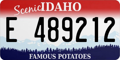 ID license plate E489212