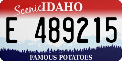 ID license plate E489215
