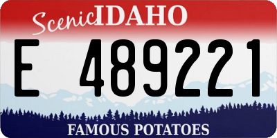 ID license plate E489221