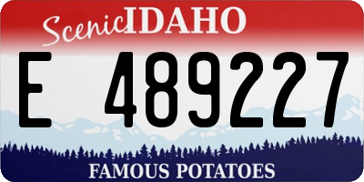 ID license plate E489227