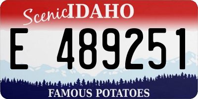 ID license plate E489251