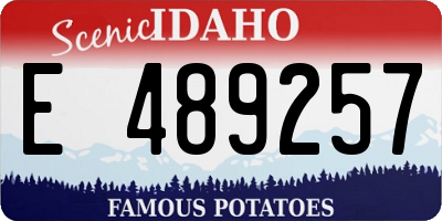 ID license plate E489257