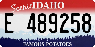 ID license plate E489258