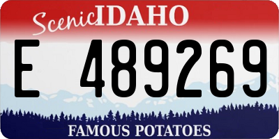ID license plate E489269