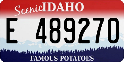ID license plate E489270