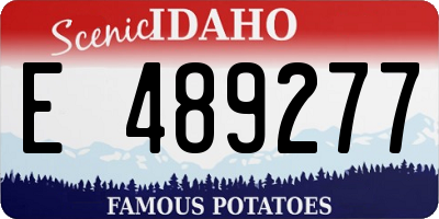 ID license plate E489277