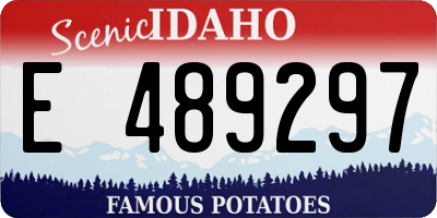 ID license plate E489297