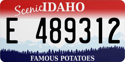 ID license plate E489312