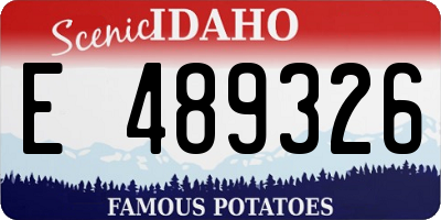 ID license plate E489326