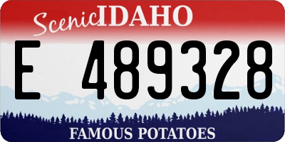 ID license plate E489328