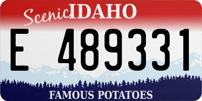ID license plate E489331