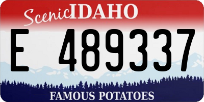 ID license plate E489337