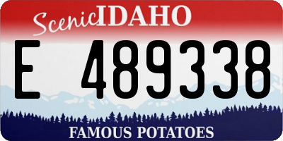 ID license plate E489338