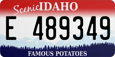 ID license plate E489349