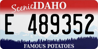 ID license plate E489352