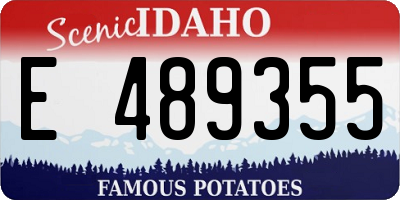 ID license plate E489355