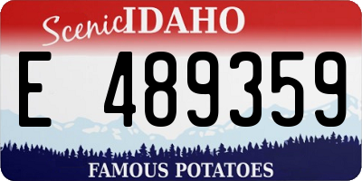 ID license plate E489359