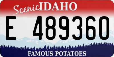 ID license plate E489360