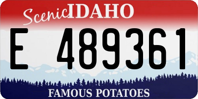 ID license plate E489361
