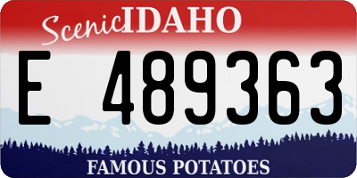 ID license plate E489363