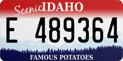 ID license plate E489364