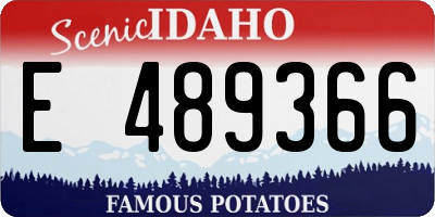 ID license plate E489366