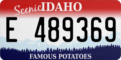 ID license plate E489369