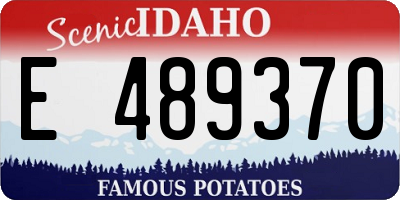 ID license plate E489370