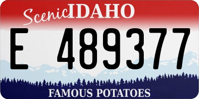 ID license plate E489377