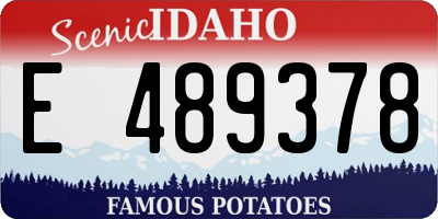 ID license plate E489378